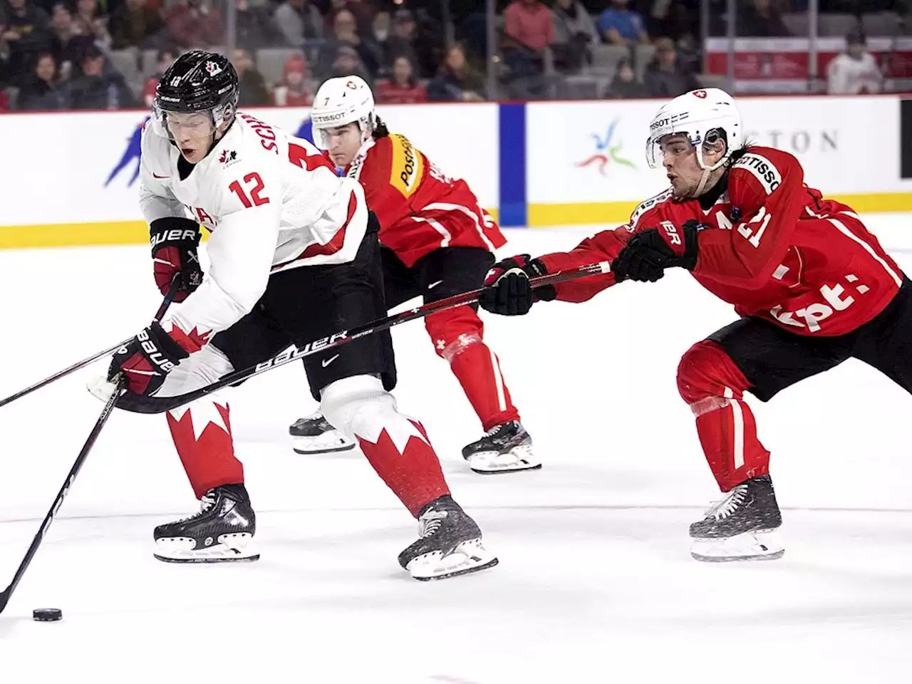 Canada rolls over Switzerland 6-0 in world junior test run
