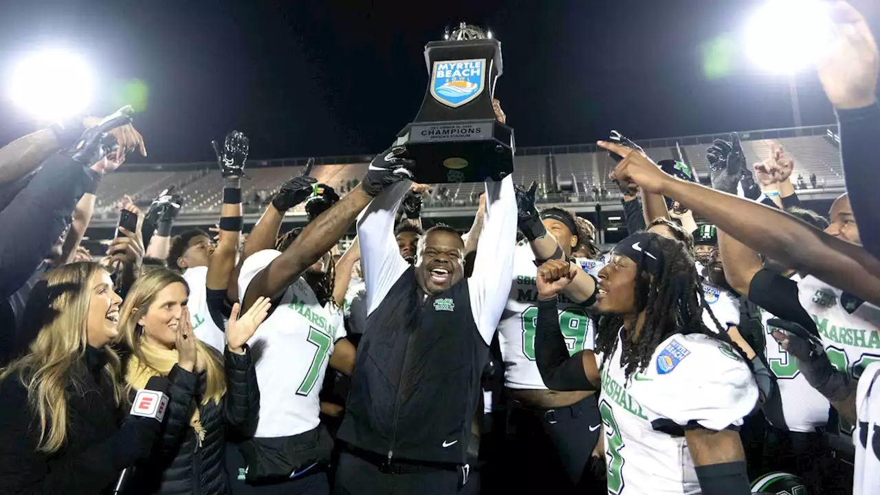 Marshall tops UConn in Myrtle Beach Bowl to end season with fifth straight win