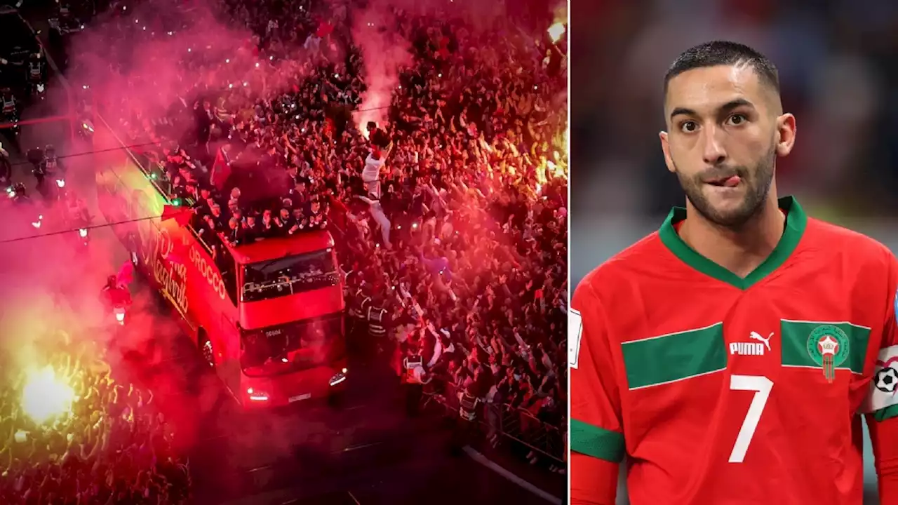 Heldenonthaal voor Marokko; Ziyech maakt groots gebaar aan lokale bevolking