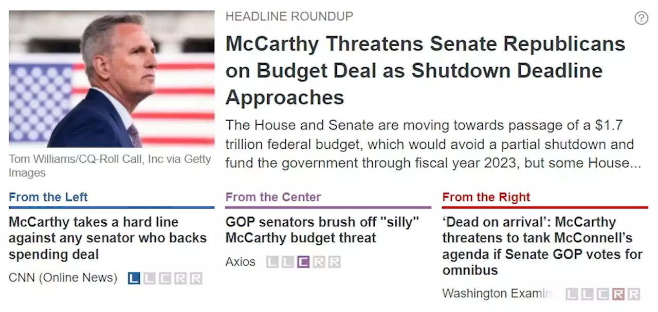 McCarthy Threatens Senate Republicans on Budget Deal as Shutdown Deadline Approaches