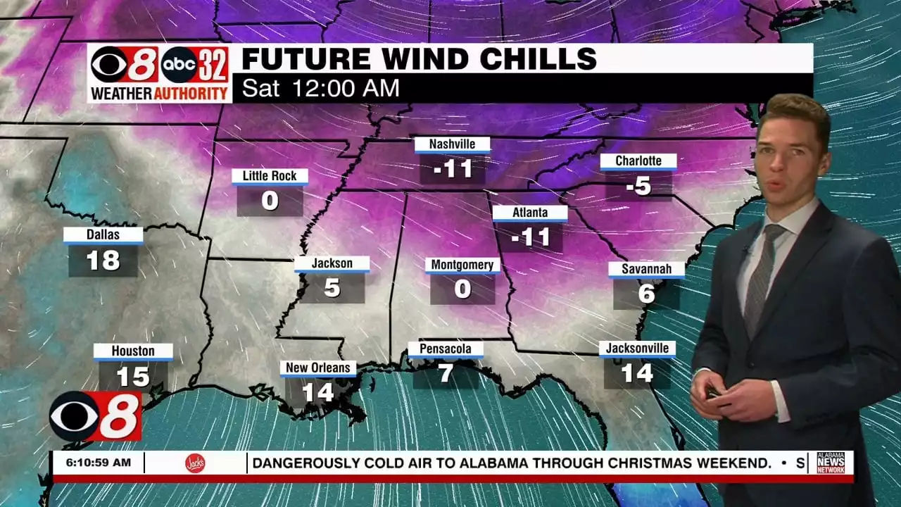 Mainly Cloudy Wednesday; Arctic Cold Blast Thursday - Alabama News