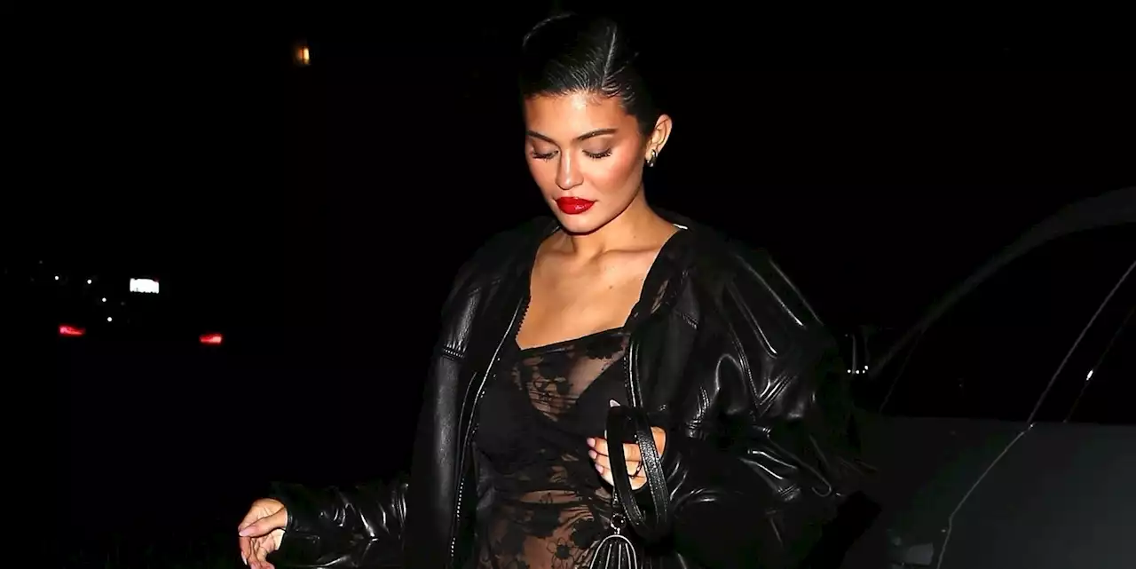 Kylie Jenner Styled Her See-Through Slip Dress with Big Sister Kendall's Favorite Accessory