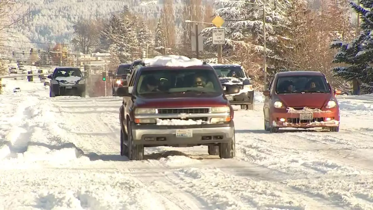 Plunging temperatures lock in icy roads on first day of winter