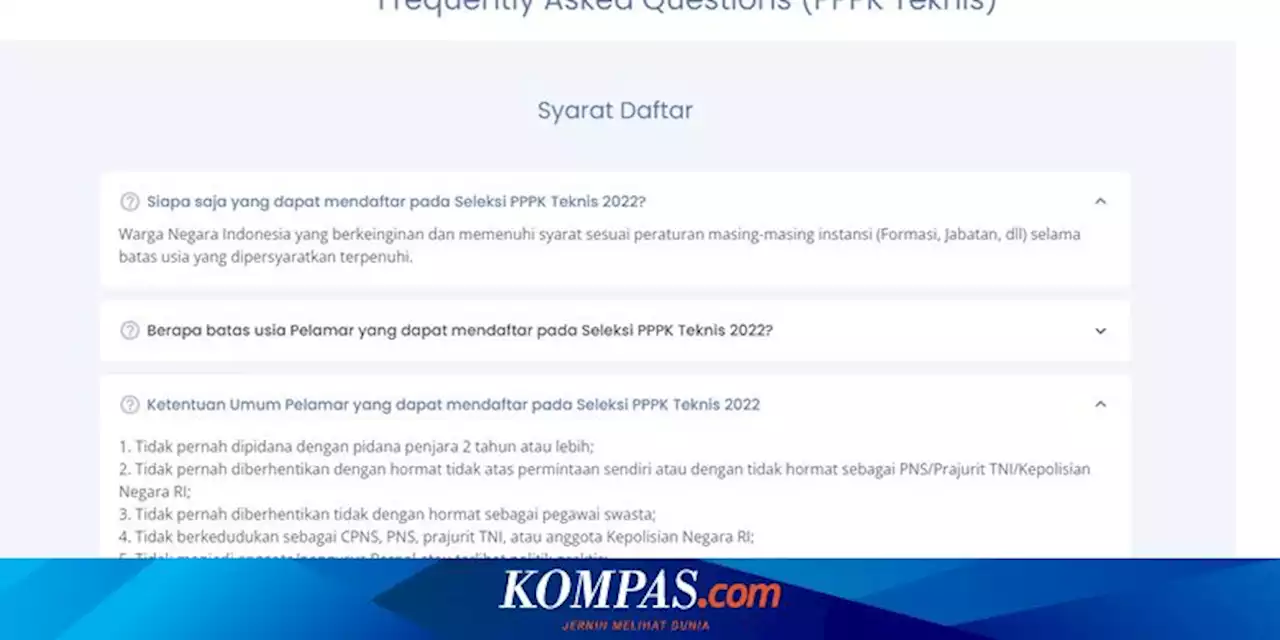 Seleksi PPPK Tenaga Teknis 2022 Sudah Dibuka, Ini Syarat dan Cara Daftarnya