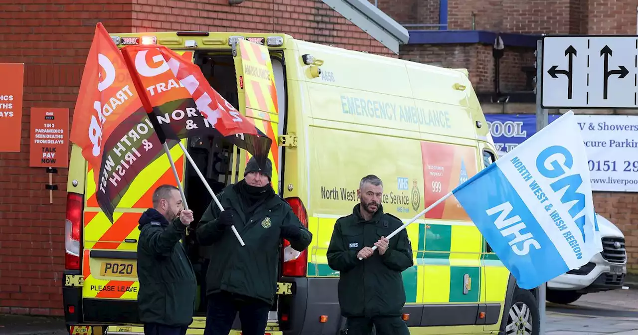 Live updates as ambulance service staff walk out on strike