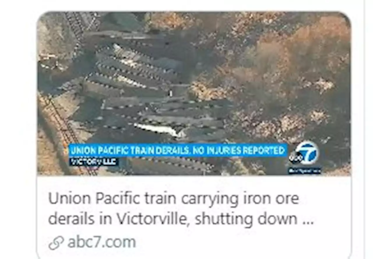 27 Union Pacific freight train cars derail in Southern California