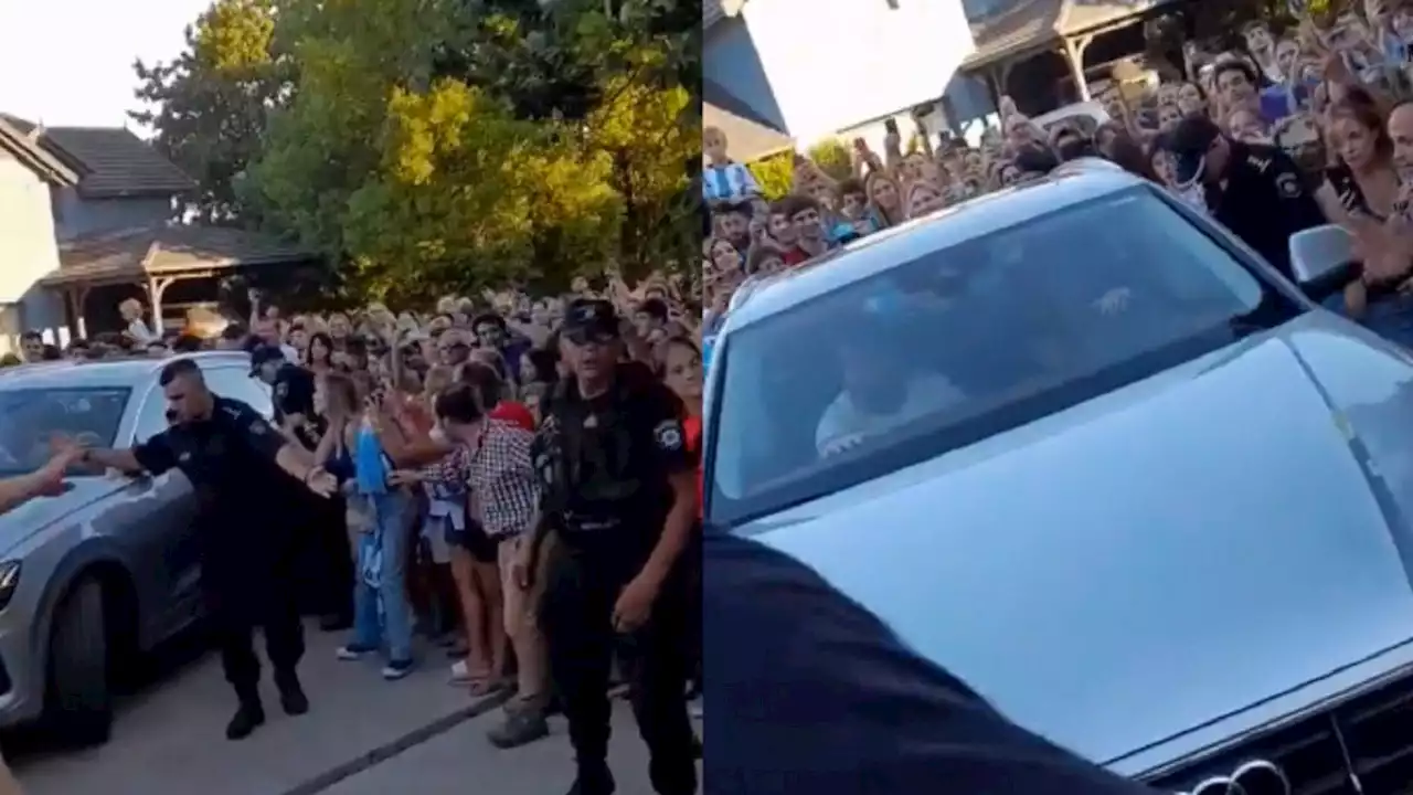 Así fue el multitudinario recibimiento a Lionel Messi en Rosario