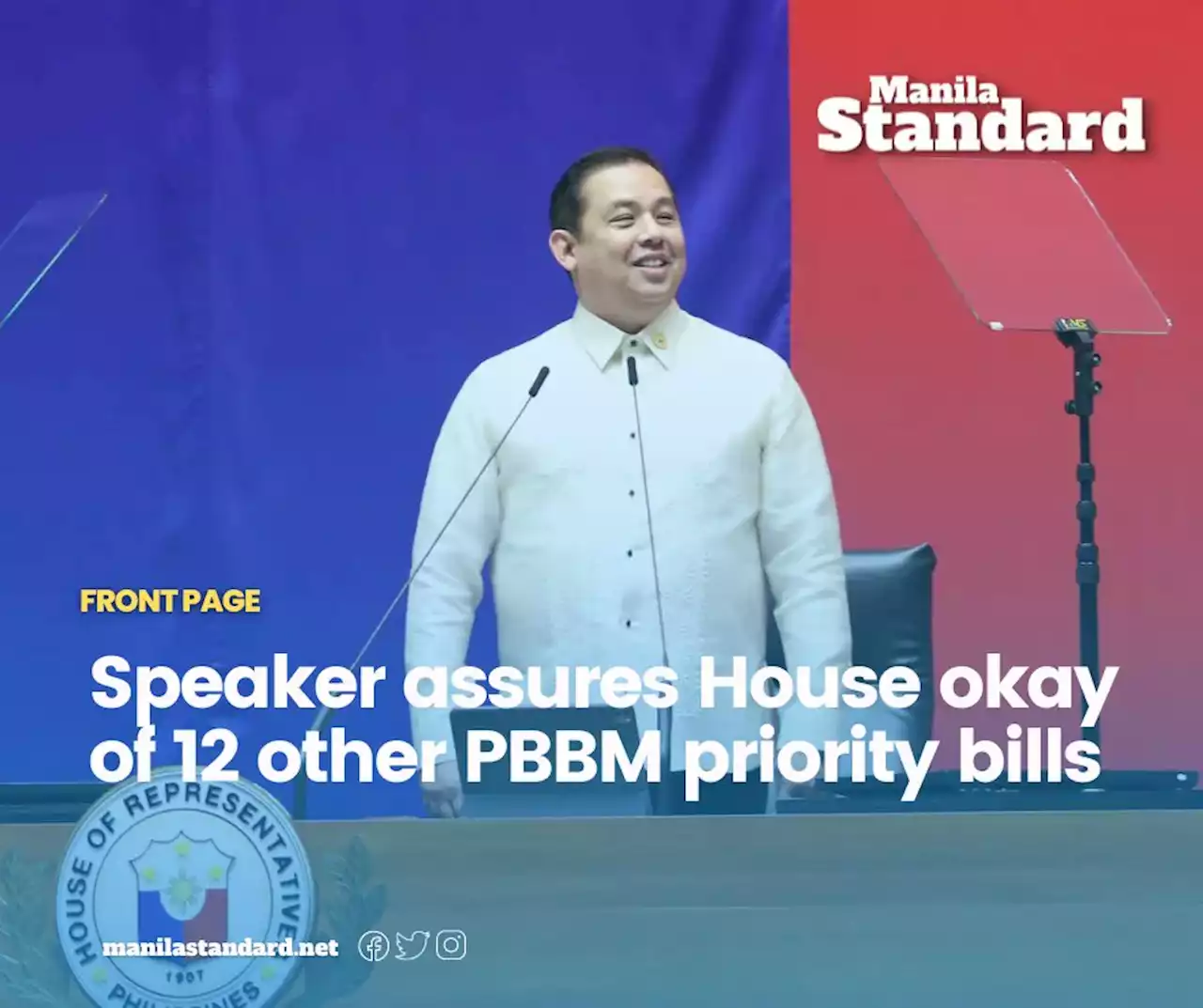 Speaker assures House okay of 12 other PBBM priority bills