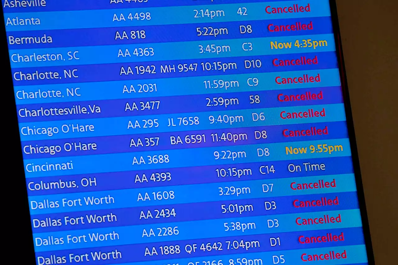 Newark airport ranks 2nd worst for flight cancellations this year