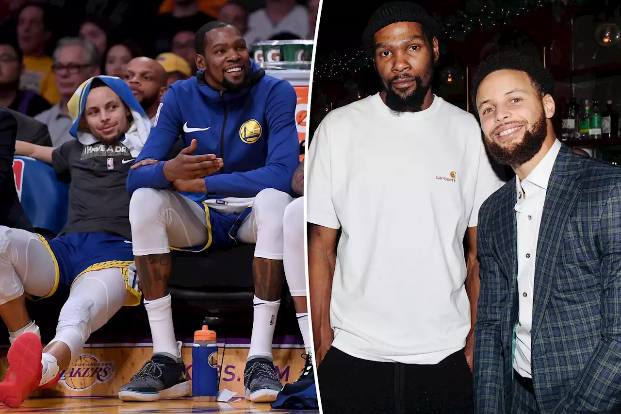 Stephen Curry and Kevin Durant reunite at starry dinner party