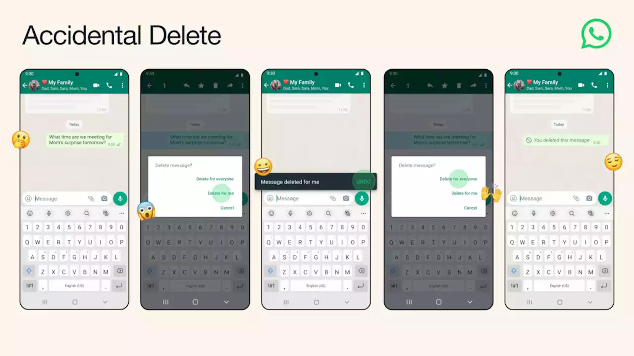 WhatsApp rolling out the option to undo deleted messages