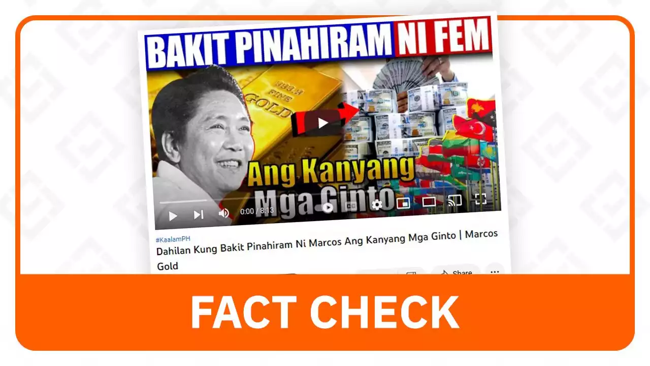 FACT CHECK: Wala sa huling habilin ni Marcos ang banggit ng ginto o sambayanang Pilipino