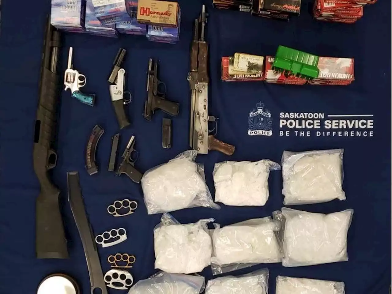 Police seize 8.5 kg of meth, multiple weapons during trafficking bust