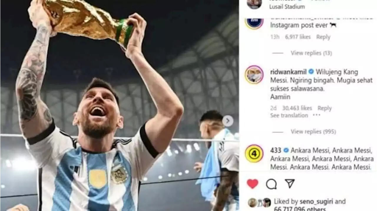 Kocak! Ridwan Kamil Ajak 'Ngobrol' Lionel Messi Pakai Bahasa Sunda