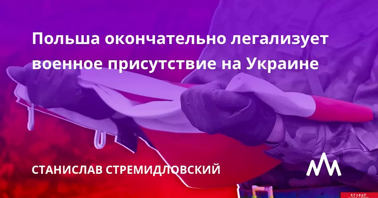 Польша окончательно легализует военное присутствие на Украине