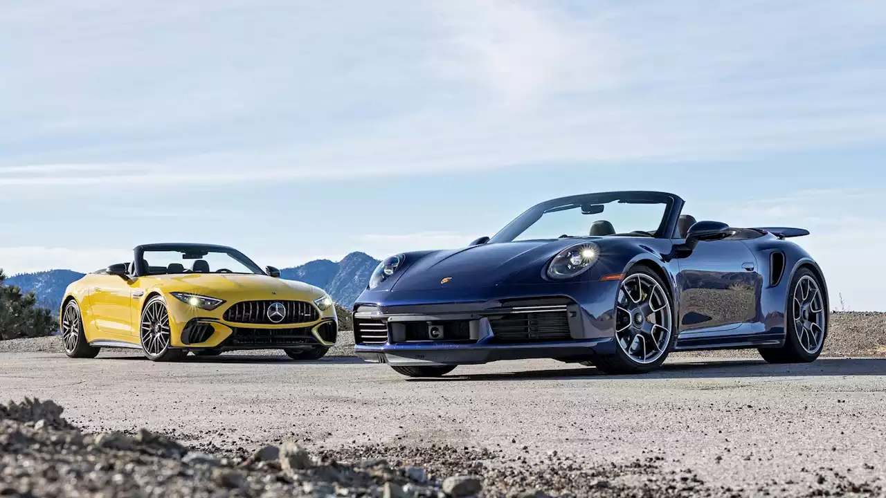 Mercedes-AMG SL63 vs. Porsche 911 Turbo S Cabriolet Comparison Test: Open-Air Monsters