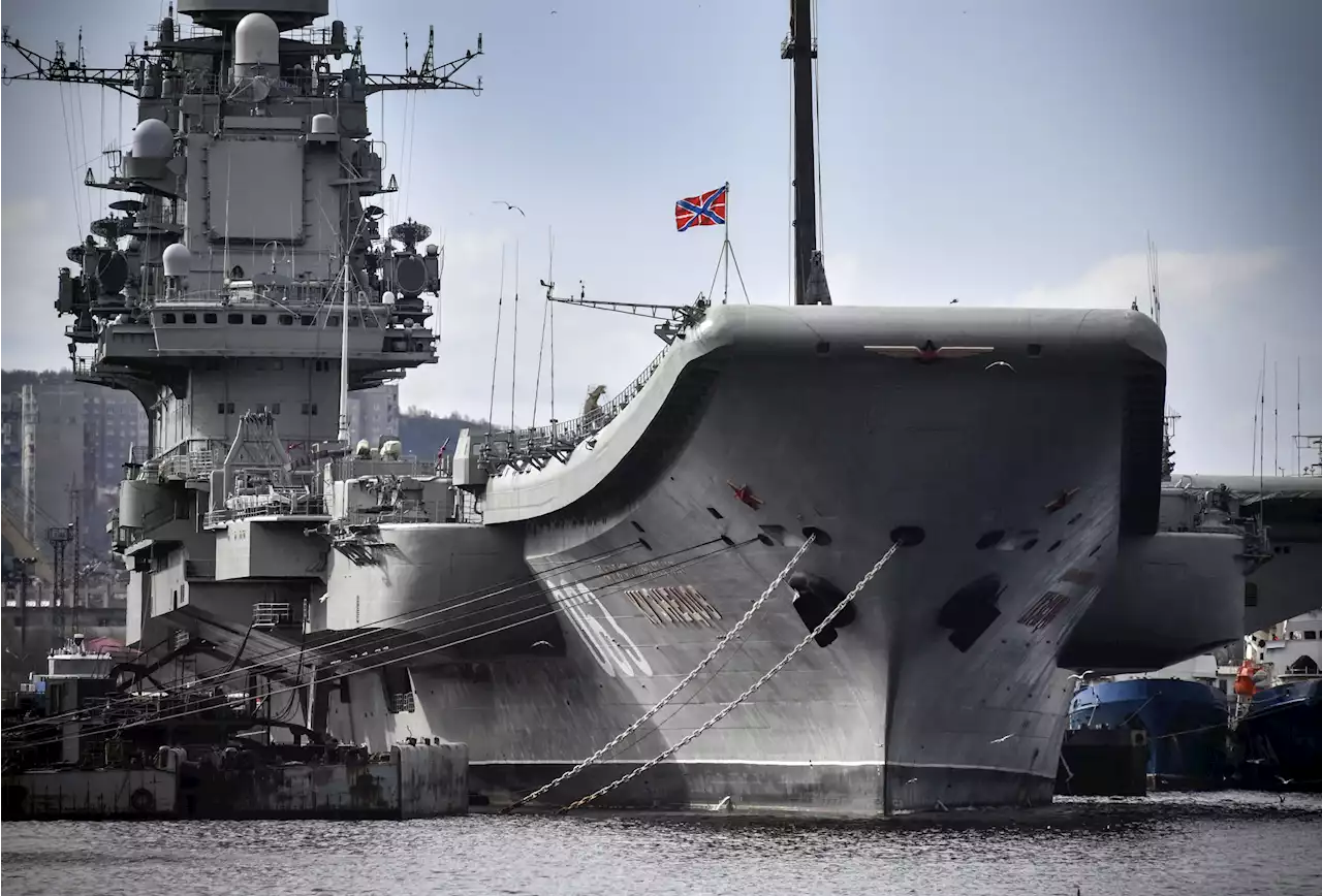 Russia's only aircraft carrier has caught fire