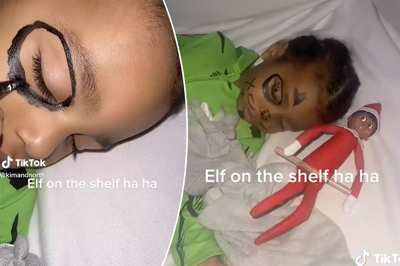 North West draws all over 3-year-old brother Psalm’s face in holiday prank