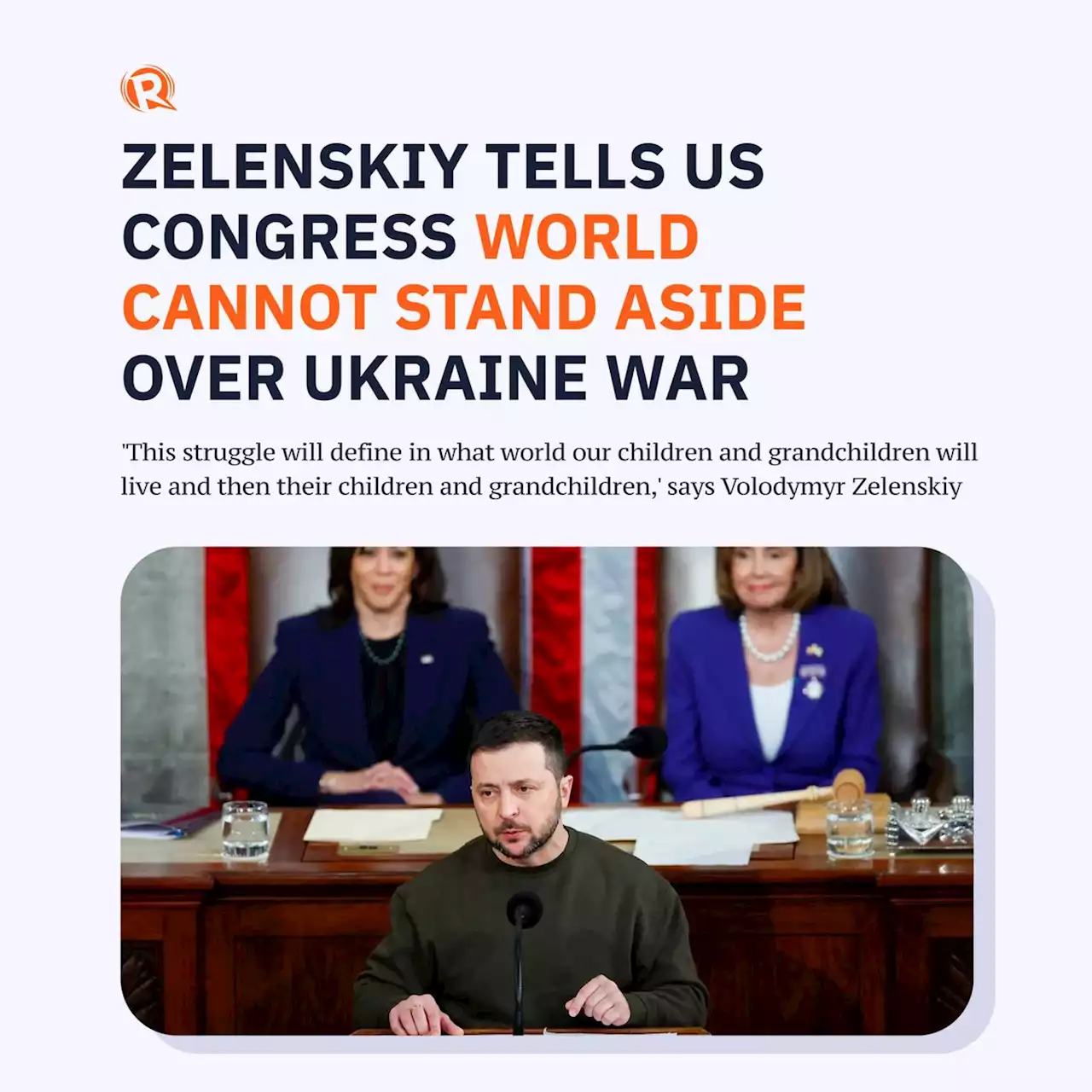 Zelenskiy tells US Congress world cannot stand aside over Ukraine war