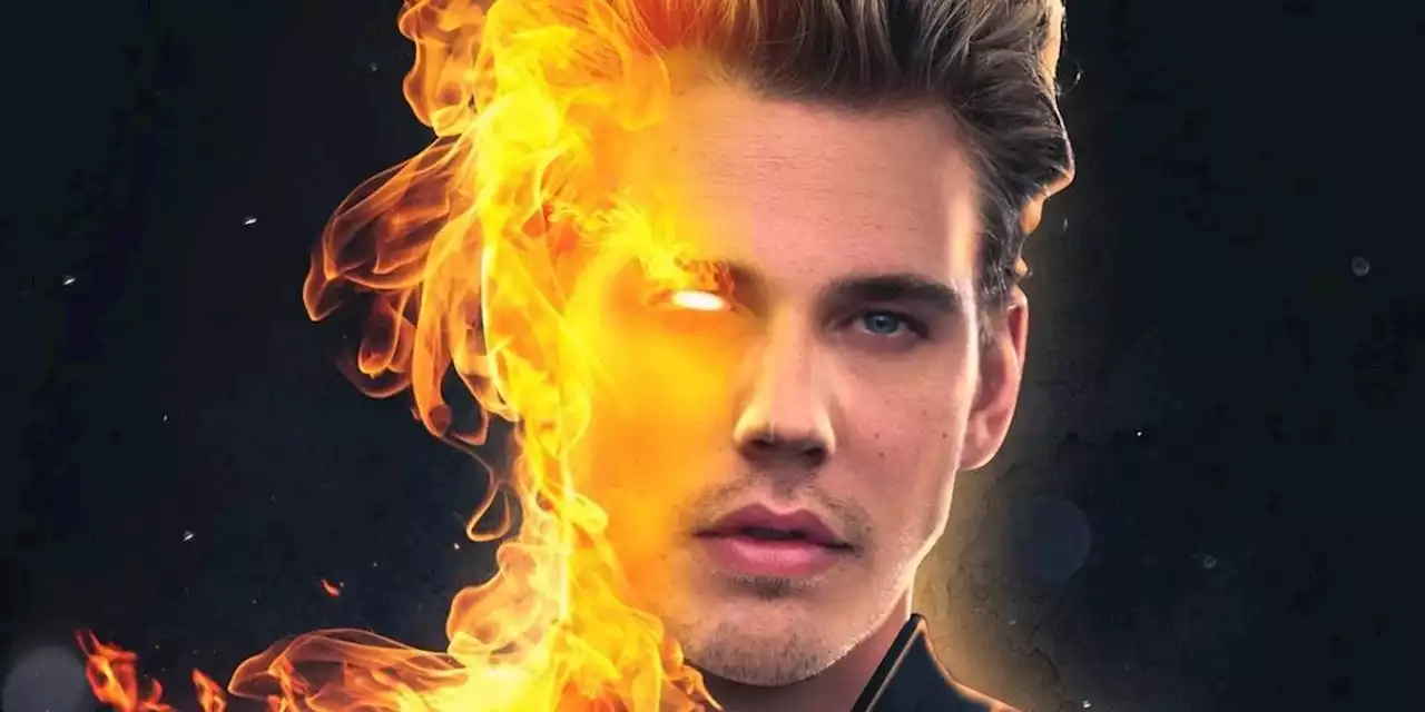 Elvis Star Austin Butler Becomes MCU’s Human Torch In Fantastic Four Art