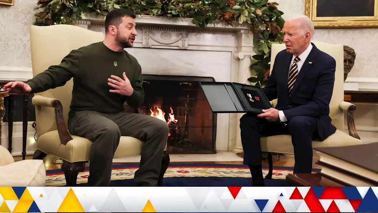 Ukraine war latest: Biden and Zelenskyy news conference after Ukraine leader gives medal to US president; Putin makes his own missile promise