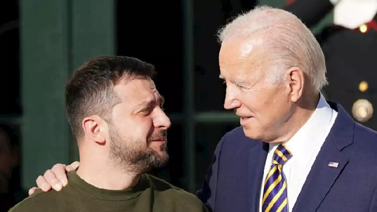 Momen Pertemuan Volodymyr Zelenskiy dan Joe Biden di Gedung Putih