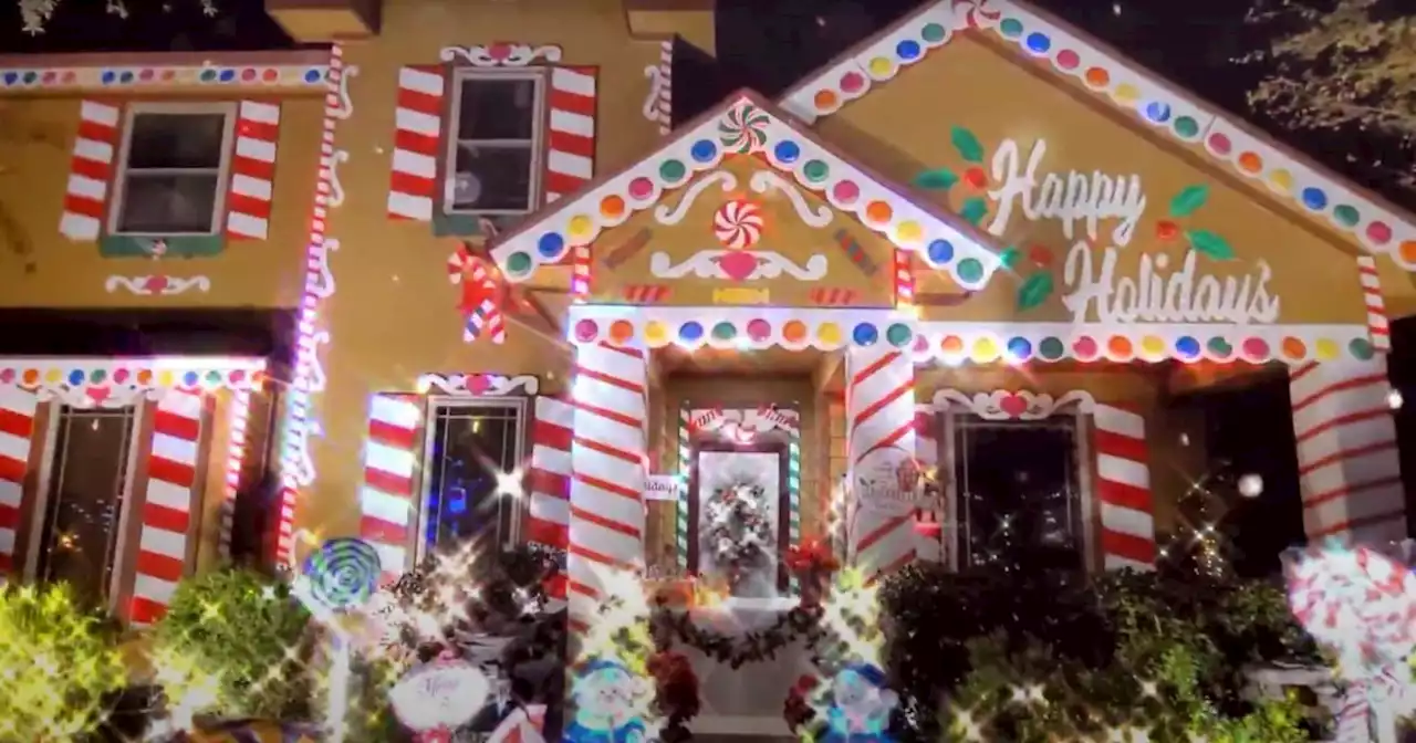 Woman transforms her entire home into a life-size gingerbread house for Christmas