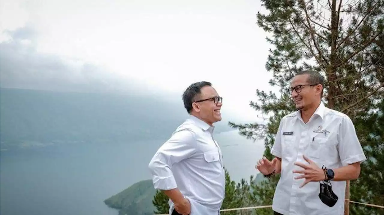 Menparekraf Sandiaga Uno Groundbreaking Hotel Bintang Lima Pertama di Danau Toba, Ini Harapannya - Tribunnews.com