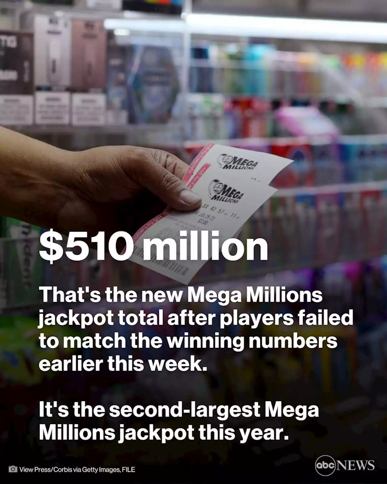 Mega Millions surpasses half a billion dollars