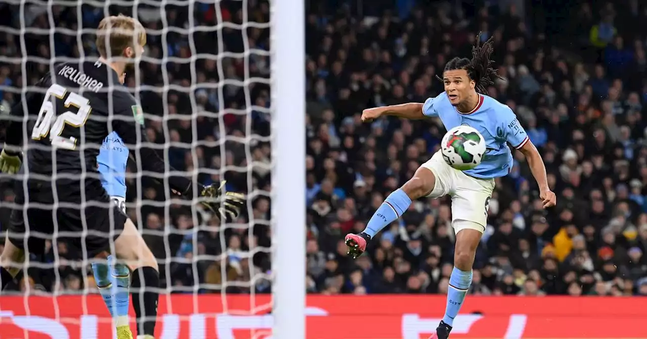 Nathan Ake’s header sends Man City past Liverpool in Carabao Cup clash