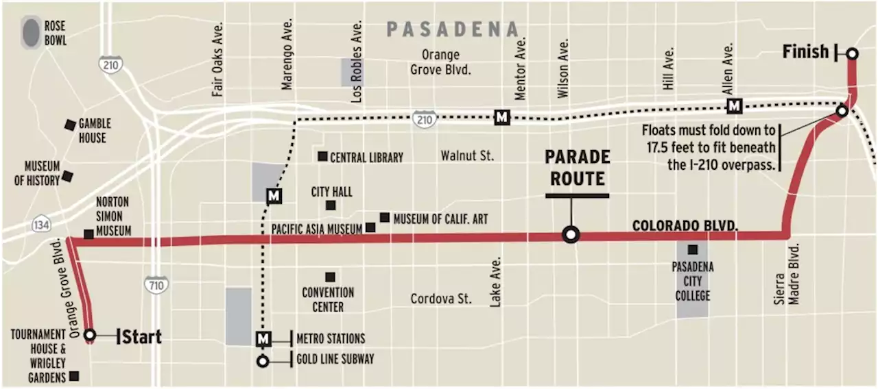 Here is the 2023 Rose Parade route – all 5.5 miles of it