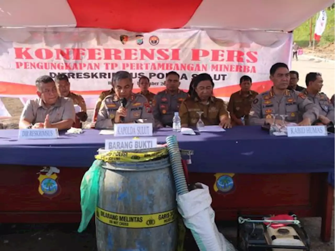 Polda Sulawesi Utara Gerebek Tambang Emas Ilegal di Minahasa Tenggara