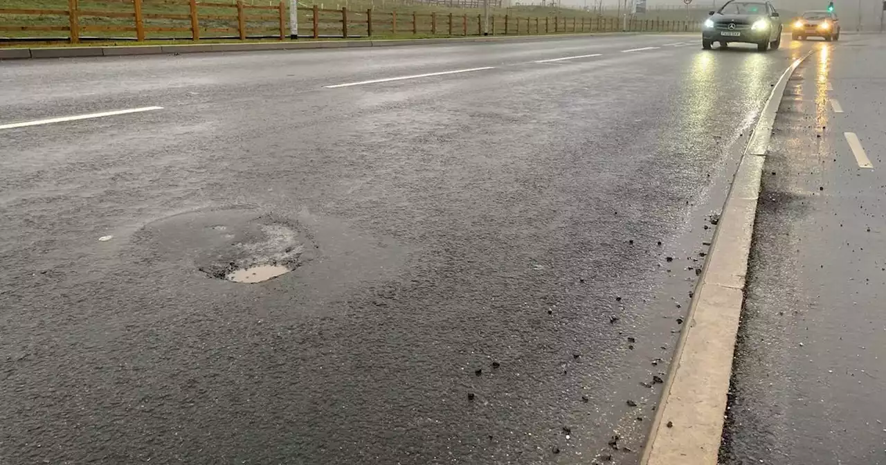 Pothole appears on £49m access road just 9 months after it opened