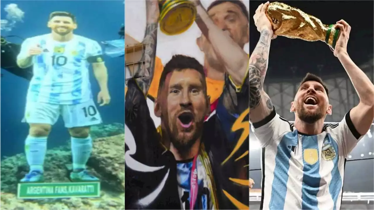 Calles, murales y hasta 'buceo con Messi': los homenajes a los jugadores de la Selección Argentina