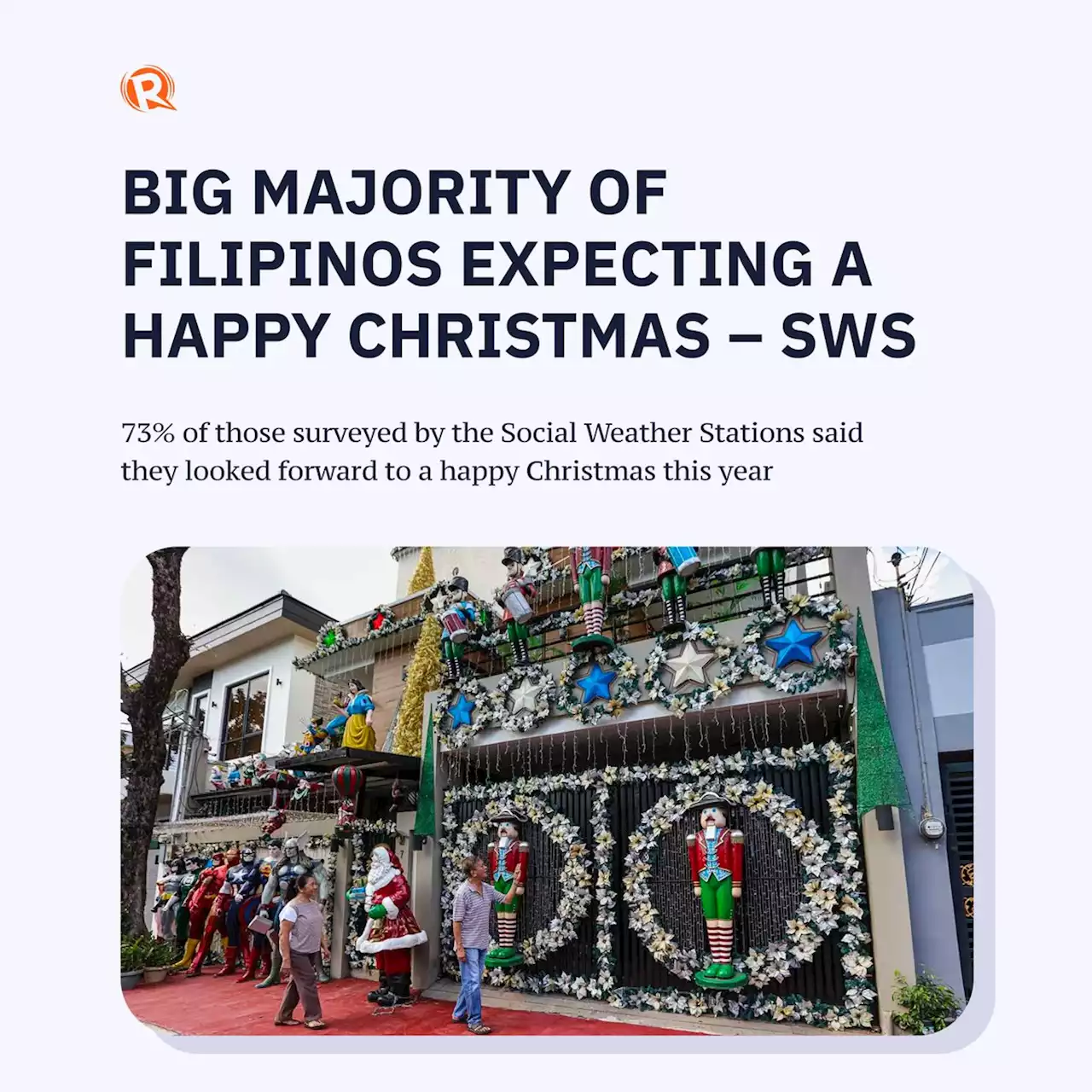 Big majority of Filipinos expecting a happy Christmas – SWS