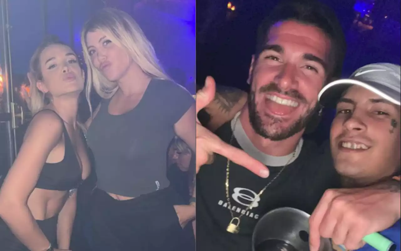 Todos los caminos conducen al mismo boliche: Cami Homs, De Paul, Wanda Nara y L-Gante juntos en la pista