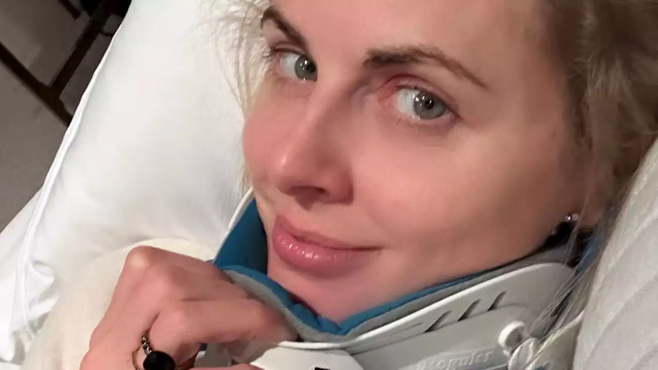 TV star Donna Air in secret hospital dash after fracturing spine in two places