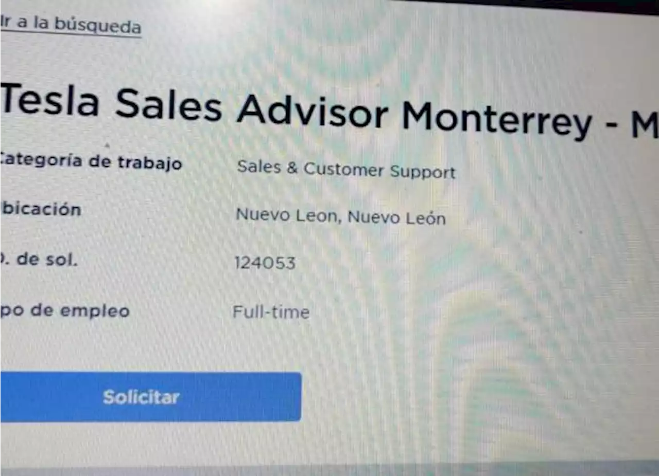 ‘Calientan motores’: Tesla abre vacantes en Monterrey, Nuevo León