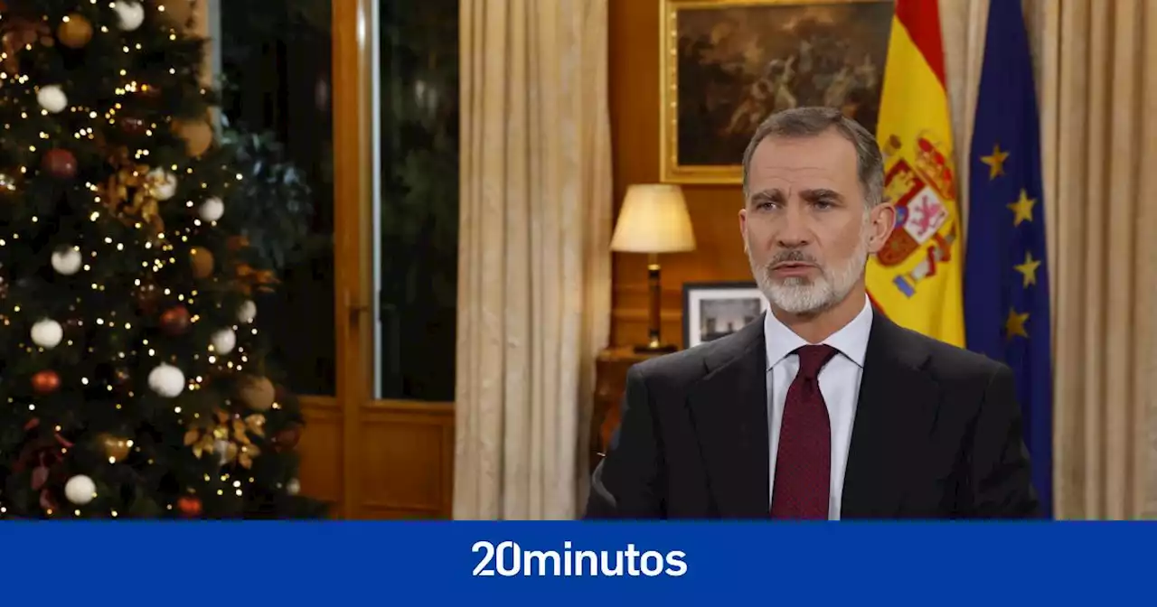 Felipe VI vuelve al salón de audiencias de Zarzuela: la escenografía de su discurso de Navidad