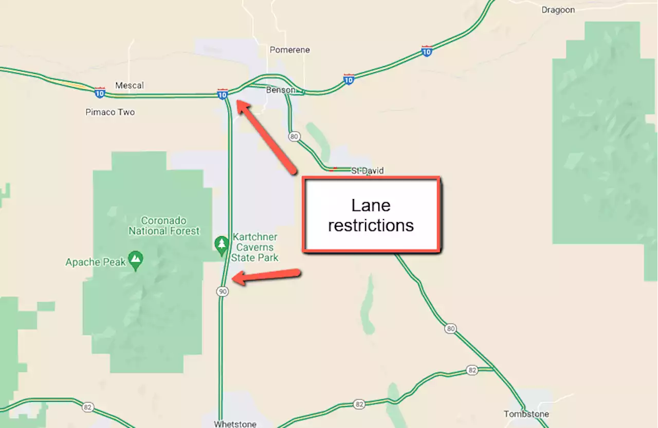 Plan for alternating lane restrictions on SR 90 near Benson Dec. 27 to Dec. 29