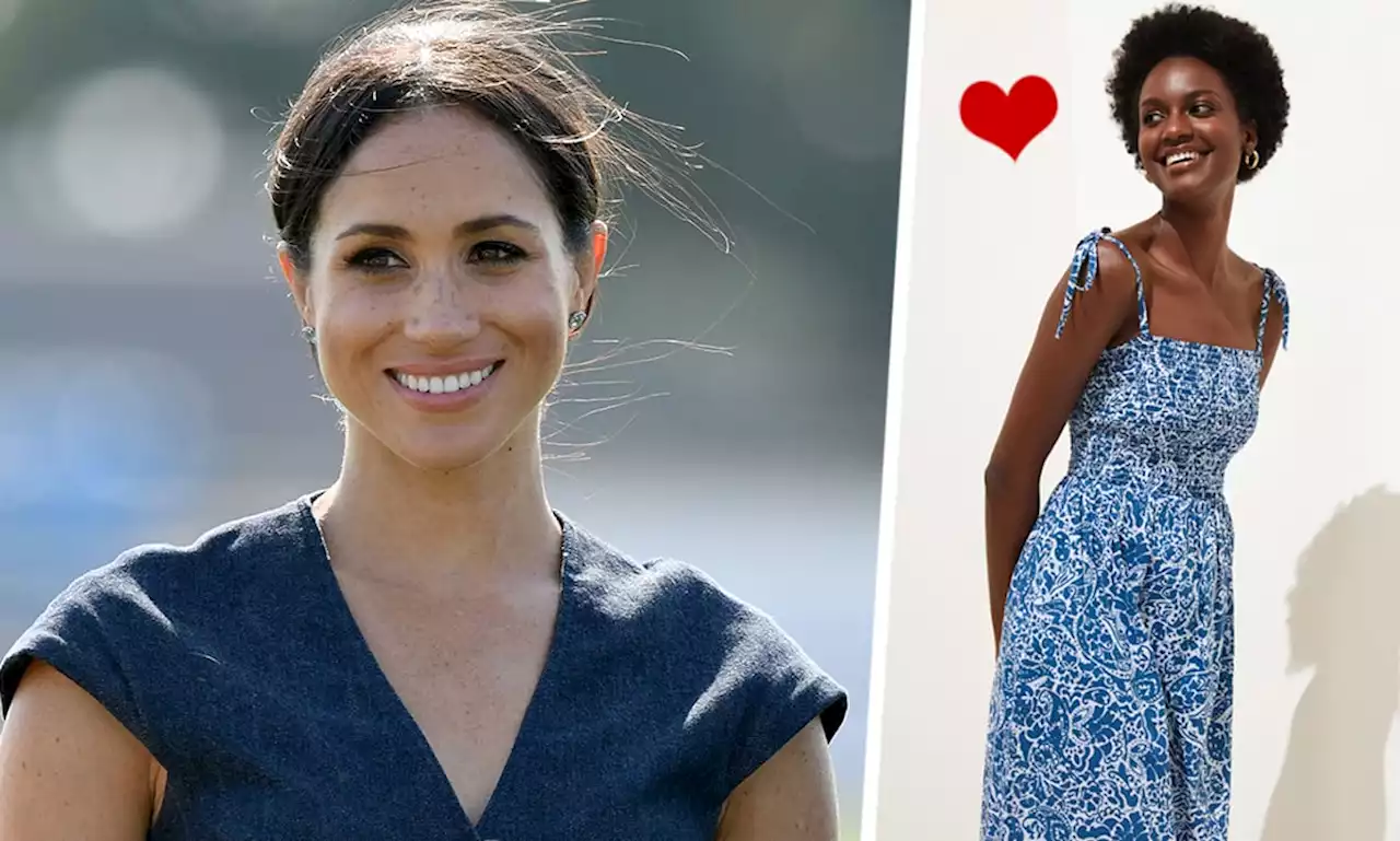 Meghan Markle surprises in Marks & Spencer striped beach dress