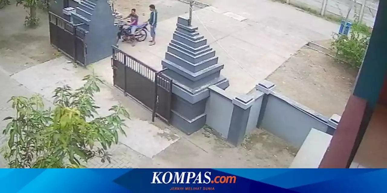 Aksi 2 Pencuri Motor Penjaga Sekolah di Jombang Terekam CCTV