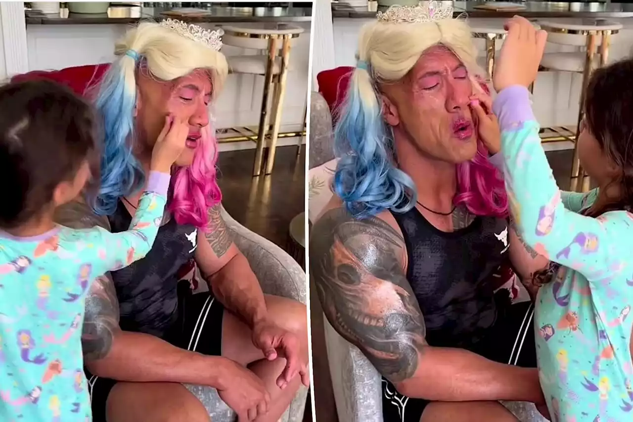 Dwayne ‘The Rock’ Johnson gets a hilarious makeover from his daughters