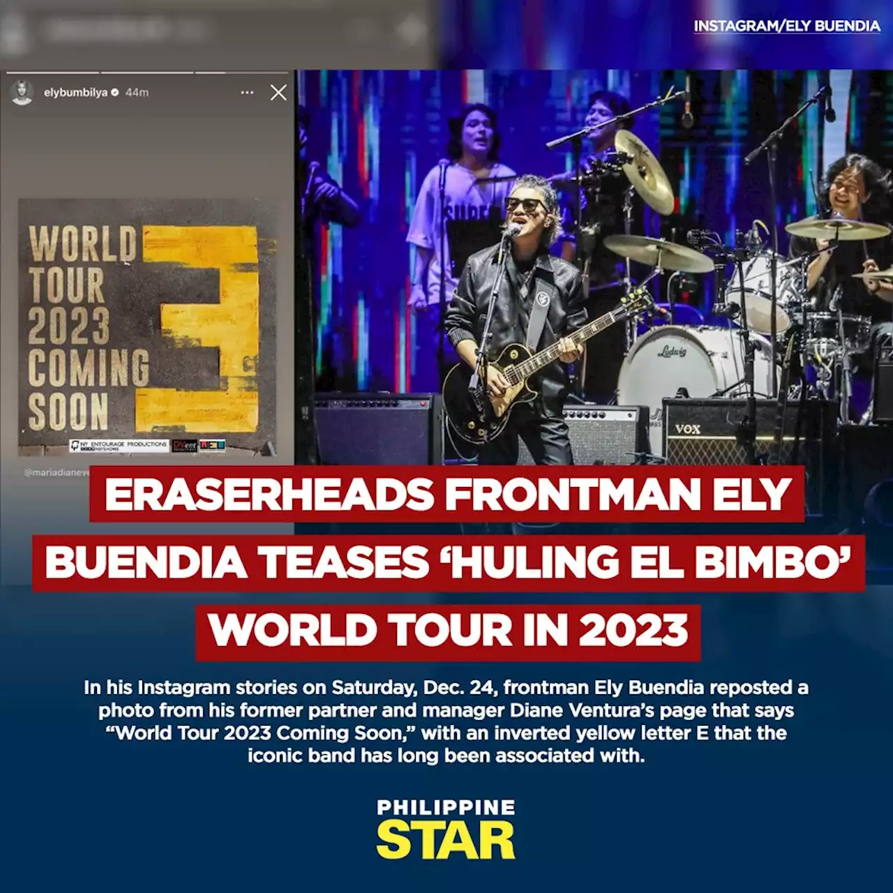 Eraserheads frontman Ely Buendia teases ‘Huling El Bimbo’ world tour in 2023