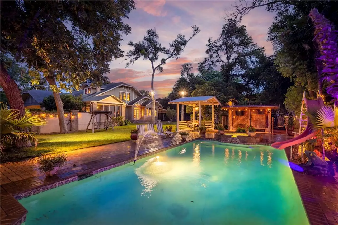 This historic San Antonio-area home for sale comes with a resort-like backyard and pool