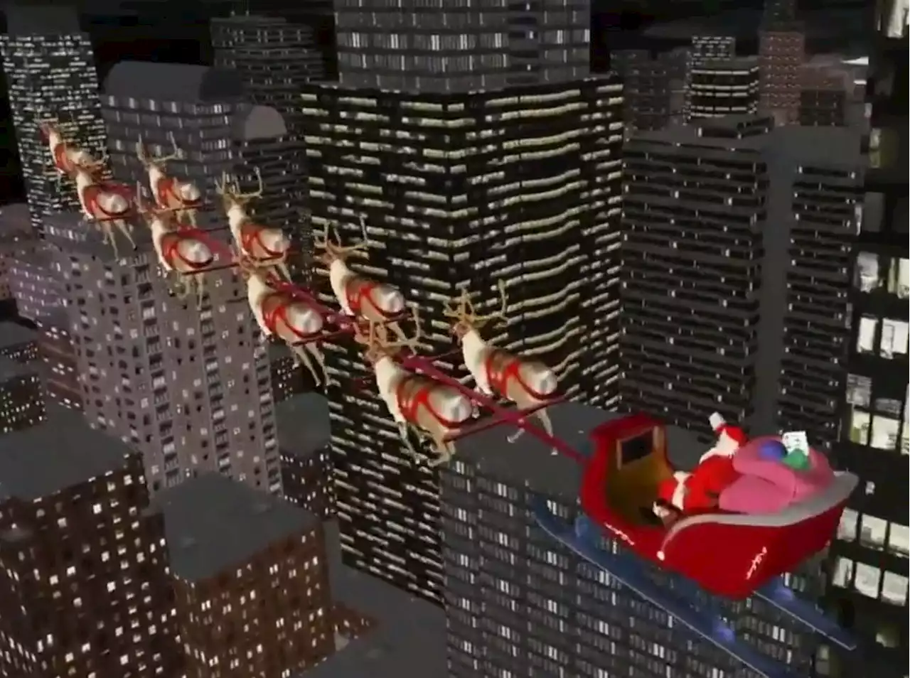 Follow Father Christmas making his way around the world on Christmas Eve