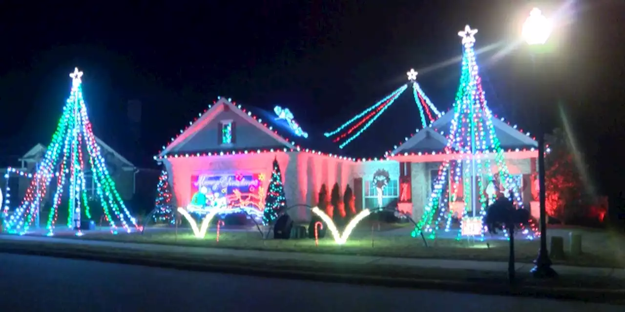 Pike Road holiday light show but with a twist