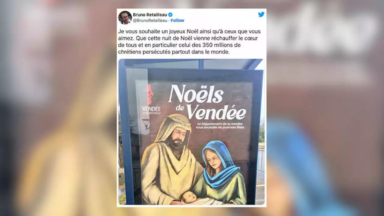 Vendée : des affiches de Noël officielles représentant la Nativité font polémique
