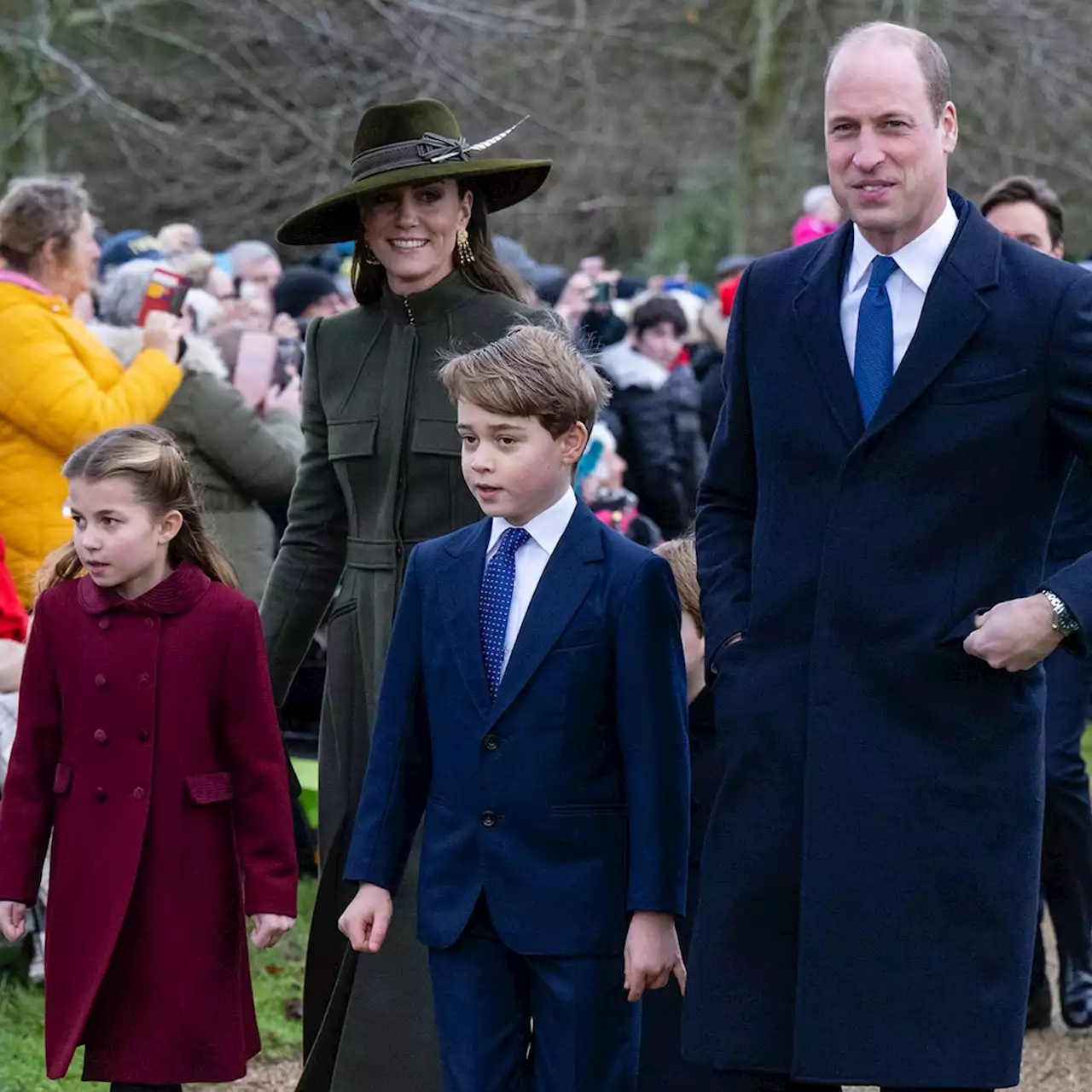 Prince Louis Makes His Royal Christmas Walk Debut Alongside Prince George and Princess Charlotte - E! Online