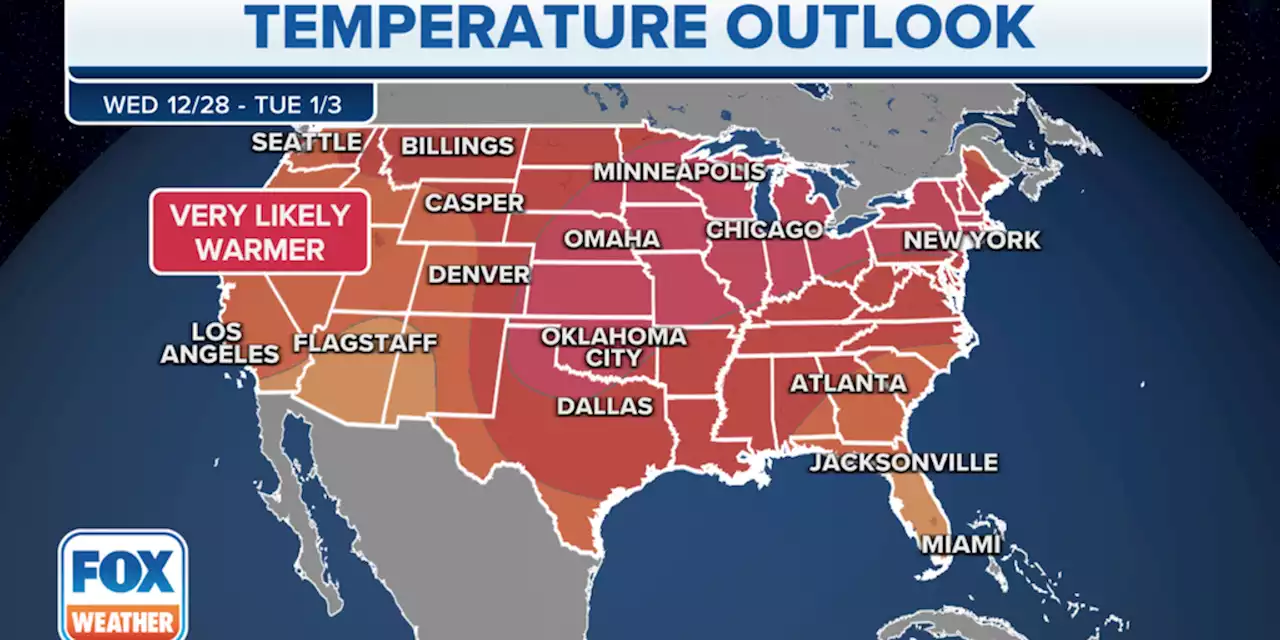 Winter break on horizon: US to see significantly warmer temps following frigid Christmas blizzard